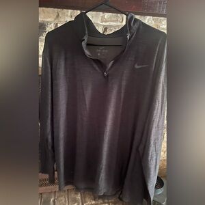 Nike Men's Long Sleeve Black Dri-FIT Tee